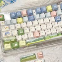 nuevas teclas pbt de 120 teclas juego de teclas pbt con perfil cherry sublimacion de tinta en 5 lados antideslumbrantes compatibles con teclados 61-108