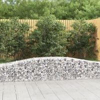 cesta de gaviones  gavion para piedras  gavion decorativo forma arco hierro galvanizado 400x50x4060 cm cfw407457
