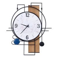 reloj de pared de hierro con forma irregular multicolor 60 x 70 cm tavel