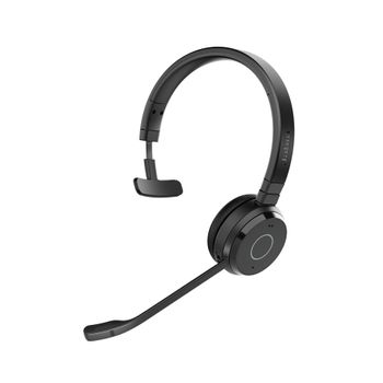 Auriculares Jabra inalámbricos Bluetooth y USB con micrófono retráctil, Cancelación pasiva, Negro