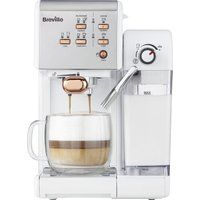 breville one-touch vcf108 coffee machine - white  rose gold white