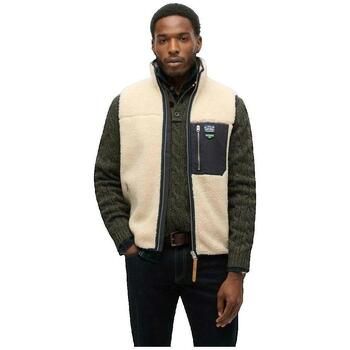 Superdry Chaqueta de punto Gilet Vintage Retro beige para hombre