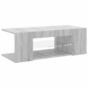 Mueble tv con luces LED madera gris sonoma 90x39x30 cm