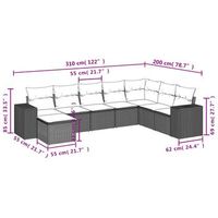 conjunto de sala exterior incluye cojines combinacion de 8 piezas