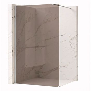 Pared De La Ducha Rea Flexi Brown Chrome 80
