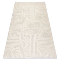 alfombra dune 2687 crema  geometrica lineas estructura 240x330 cm