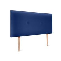 cabecero de polipiel liso con botones 105x105cm con patas camas 105 - azul