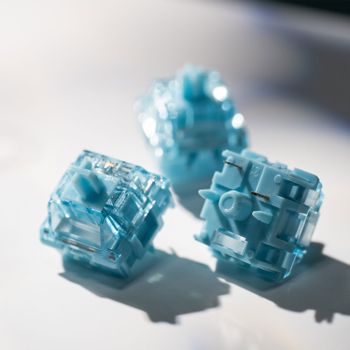 Akko V5 Pro interruptor azul cremoso 5 pines 45gf interruptor táctil Thocky lubricado de fábrica Compatible con teclado mecánico Cherry MX 45 Uds