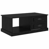 mesa de cafe - mesa de centro - mesa baja roble negro 90 x 50 x 35 cm madera de ingenieria