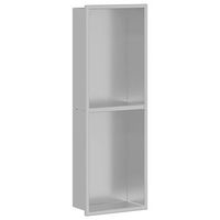 nichos de ducha plateado 60 x 20 x 95 cm acero inoxidable vidaxl