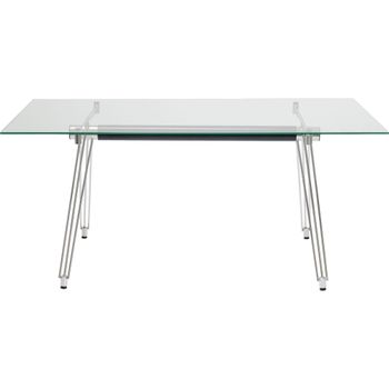 Escritorio vidrio 160x80 cm plata