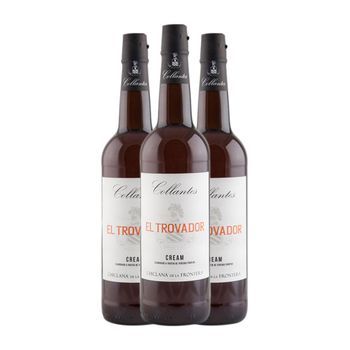 Primitivo Collantes Vino Generoso El Trovador Cream Jerez-xérès-sherry 75 Cl 17.5% Vol. (pack De 3 Unidades)