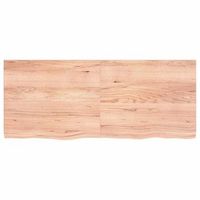tablero mesa  tablero escritorio madera roble tratada marron claro 120x50x2-4 cm