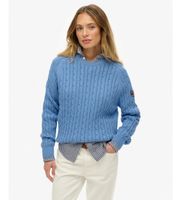 superdry para mujer w6110610a jersey slouchy cable knit azul xxs casual algodon