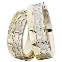 alianzas oro blanco y amarillo 7mm