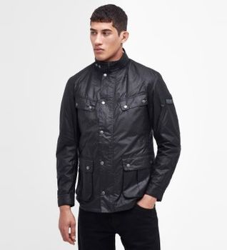 Barbour para hombre. MWX0337 Chaqueta Duke Wax negro (M), Casual, Algodón