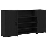 escritorio de recepcion roble negro 200x50x1035 cm madera de ingenieria vidaxl