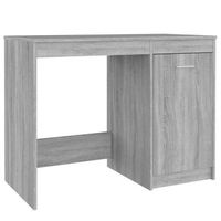 mesa de escritorio   escritorio de despacho  escritorio de madera contrachapada gris sonoma 100x50x76 cm