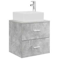 vanidad con lavabo de pared gris hormigon 495 x 41 x 63 cm vidaxl