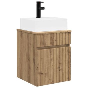 Vanidad Con Lavabo De Pared Roble Artisan 39 X 41 X 62,5 Cm Vidaxl