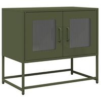 mueble de tv acero laminado en frio verde oliva 68x39x605 cm vidaxl
