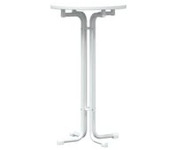 vidaxl mesa de bar madera ingenieria y acero blanco o60x110cm