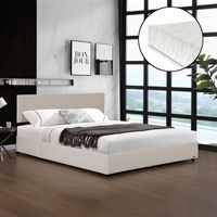 cama tapizada juva con colchon 180x200cm - beige corium