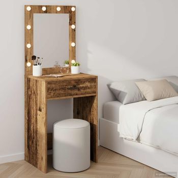 Vidaxl Mesa Tocador Madera Vieja 50 X 41 X 135 Cm Madera De Ingeniería