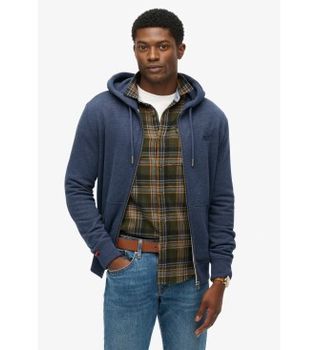 Superdry para hombre. M2014128A Sudadera Essential Zip marino (M), Casual, Algodón