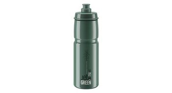 Bidon de agua elite jet green con logotipo blanco 750 ml