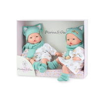 marine business - muneca pitus mellizos en estuche cuerpo blandito 40cm marina  pau 577