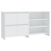 aparador de 2 piezas madera contrachapada blanco