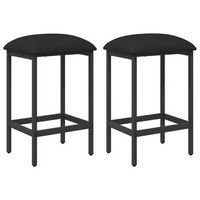 taburete de bar 2 uds negro 40 x 32 x 74 cm vidaxl