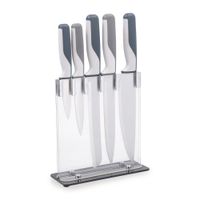 taco 5 cuchillos acero inoxidable gris