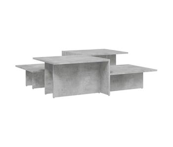 2 uds mesas de centro - mesas de café madera de ingeniería gris hormigón