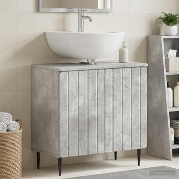 Vidaxl Mueble De Lavabo Para Baño Zwolle Gris Hormigón