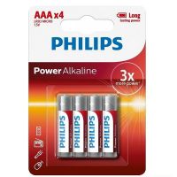 philips power alkaline pilas alcalinas aaa lr03 15v pack 4 unidades