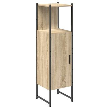 Gabinete De Baño Beige 33 X 33 X 120,5 Cm Madera De Ingeniería Vidaxl