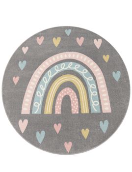 Alfombra infantil Ninique gris  120 cm redondo