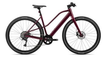 Orbea vibe mid h30 bicicleta electrica de ciudad shimano acera 8s 250 wh 700 mm rojo burdeos metalizado 2024