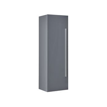Mueble De Pared Para Baño Mdf Gris 132 X 40 Cm Con 4 Estantes Mataro