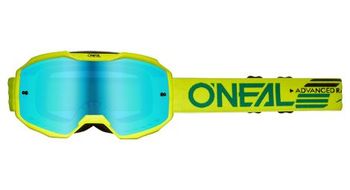 Mascara o neal b 10 amarillo solido lente azul radio