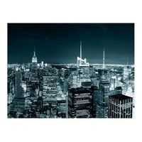 papel pintado 3d - vida nocturna de nueva york 250x193 cm