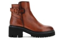 botines de piel con hebilla tan 40
