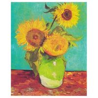 legendarte - cuadro lienzo impresion digital - jarron con tres girasoles - vincent van gogh - decoracion pared cm 50x60