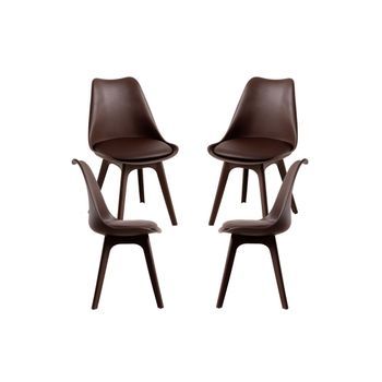 Pack 4 Sillas Synk Suprym De Polipropileno 82*48*43 Cm - Marrón