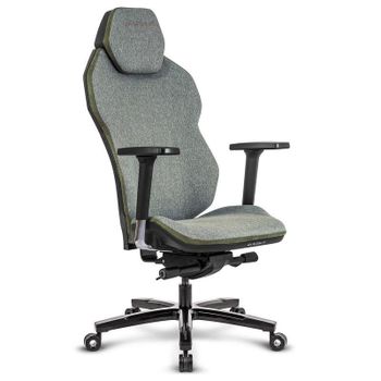 Silla Gaming Quersus ICOS 1.1 Verde Militar Tejido Ignífugo Reposabrazos 4D