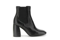 botines de piel napa con elastico black 37