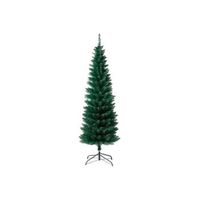 solagua arbol de navidad artificial slim verde mate 210cm 442 ramas arbol flaco de hoja espumillon con soporte metalico