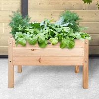 esschert design mesa de cultivo para ninos color natural 65 l
